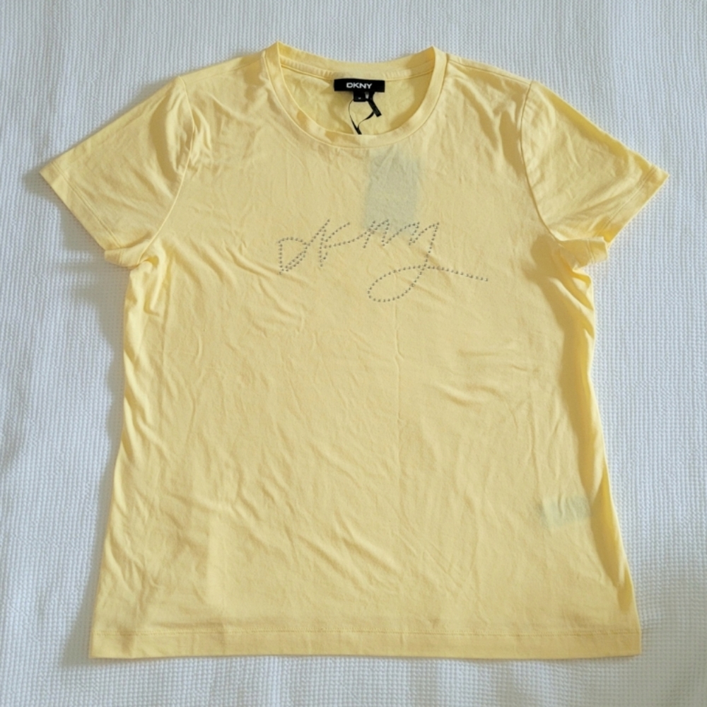 DKNY Crystal💎 Embellished Logo Tee - Picture 1 of 11